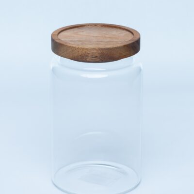 Round Canister Wooden Lid